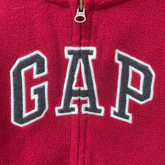 Relisted 2/16 Boys GAP Fleece Full Zip Jacket Small (6-7) Hoodie Red  Sweatshirt - Picture 6 of 17